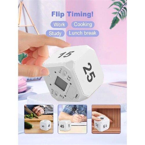 Gravity Sensor Flipping Timer Productivity Cube LED Display