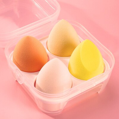 4pcs Makeup Sponge Powder Puff Dry and Wet Combined Beauty