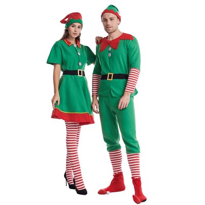 Parenting stume For Christmas s Green Elf Santa Claus Boy An