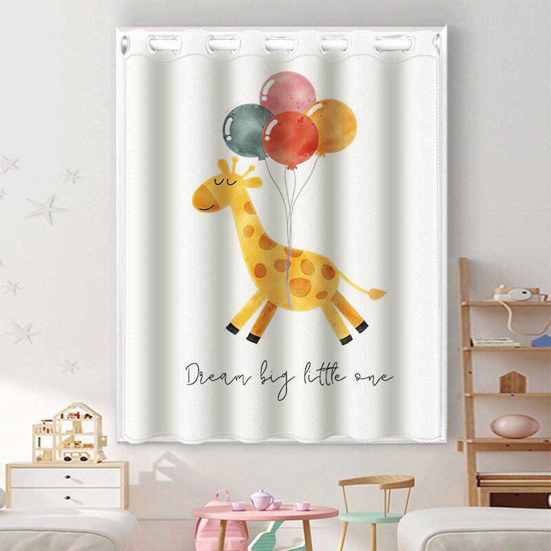 卡通儿童房卧室小窗帘短免打孔安装杆全遮光新款厕所浴室飘窗遮阳,居家布艺,成品窗帘,淘宝优惠券,粉丝福利购,淘宝优惠卷