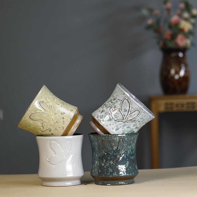 20#宜兴陶瓷紫砂花盆上釉花盆高度15cm口径15cm,家居饰品,花盆,淘宝优惠券,粉丝福利购,淘宝优惠卷