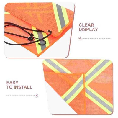 Safety Flag with Bungee Rope Hanging Flags for Trucks