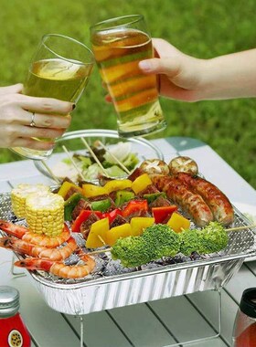 Large Disposable Outdoor BBQ Grill for Skewers, Fish, and Ge