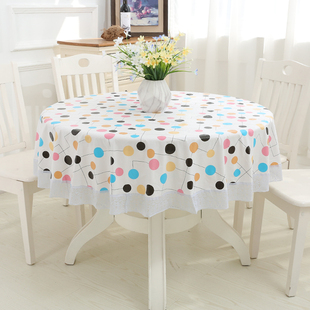 加厚加绒圆桌布防水防油PVC免洗餐桌布桌垫台布农庄饭店酒店桌布