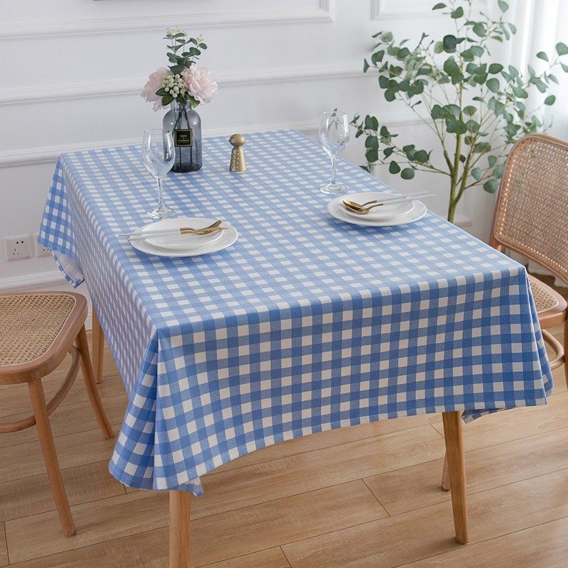 防水防油免洗棉麻布艺格子餐桌布加厚PVC亚麻小方格学校台布盖巾,居家布艺,桌布,淘宝优惠券,粉丝福利购,淘宝优惠卷