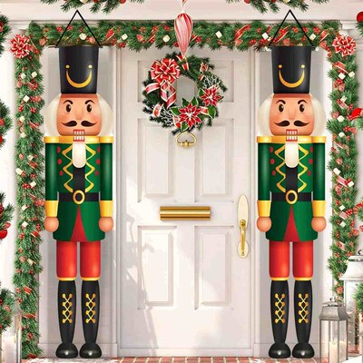 Christmas Nutcracker Shaped Door Couplet Navidad Natal Noel