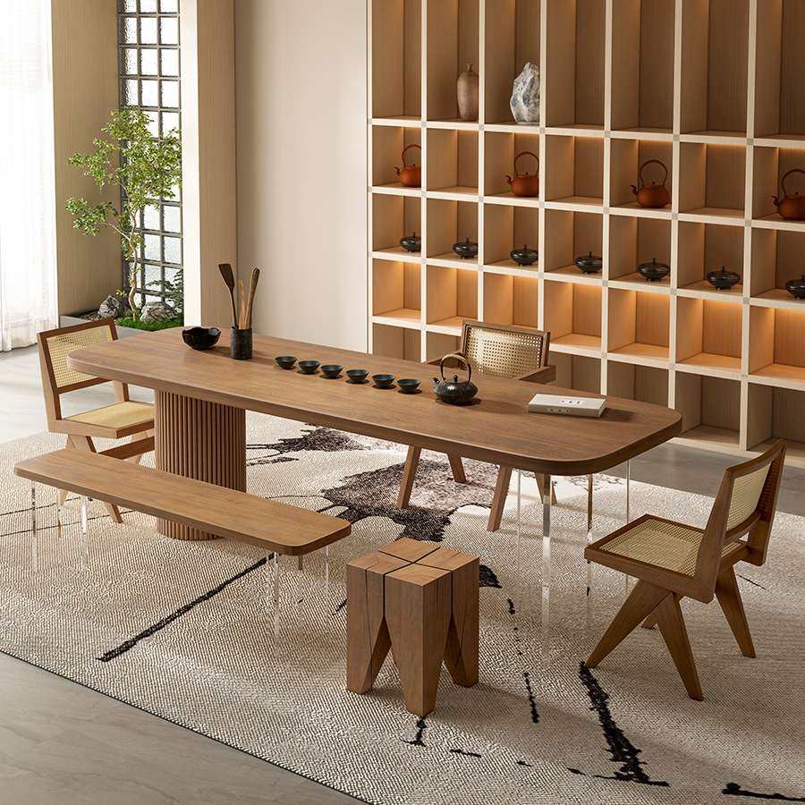 新中式实木泡茶桌创意亚克力原木大板茶桌椅组合酒店民宿大厅茶桌,3C数码配件,其它配件,淘宝优惠券,粉丝福利购,淘宝优惠卷