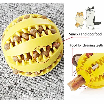 New Pet Dog Toys Soft Natural Bouncy Rubber Ball Toys Intera