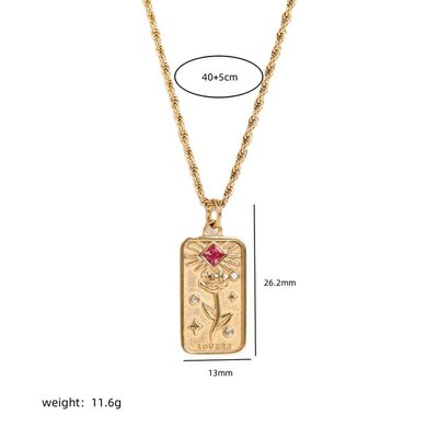 Stainless Steel Design Flower Sun God Long Rectangular 3D Re