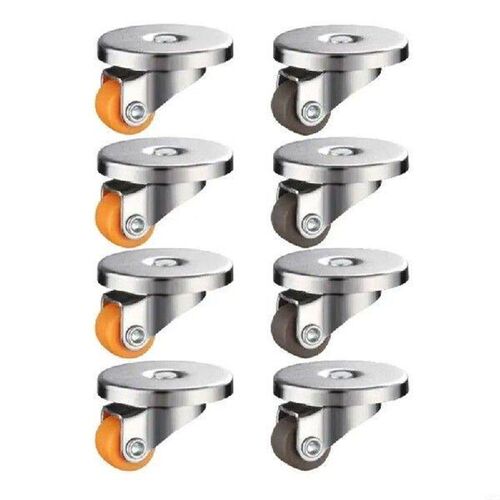 2025 New Pack of 4 Sturdy Stainless Steel Nylon Casters