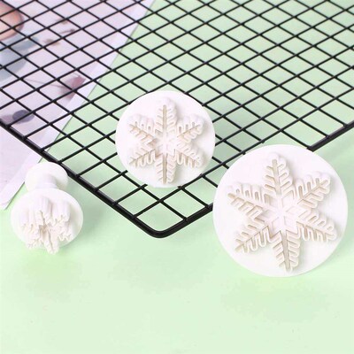 DIY fondant cake decoration 3pcs snowflake spring embodying