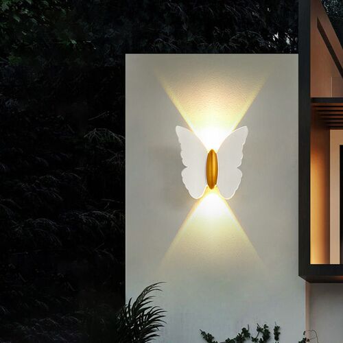 Modern Simple Butterfly Waterproof Outdoor Wall Light Hotel