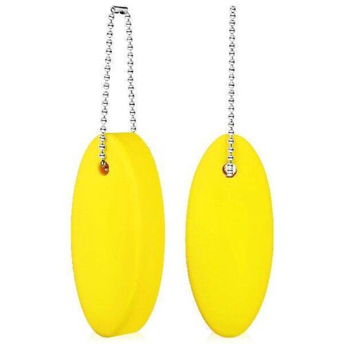 2 Pcs Floating Keychain Oval Holder for Boating Keyrings