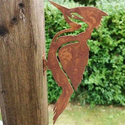 Unique Home Rusty Metal Pileated Bird Rustic Outdoor Wall