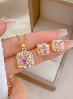 316L Stainless Steel Chain Micro Inlaid With Zircon Flower L