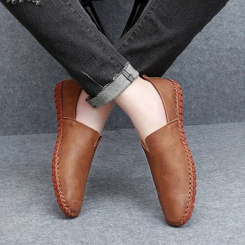 Outdoor Casual Shoes Handmade Moccasins Leather Loafers Men