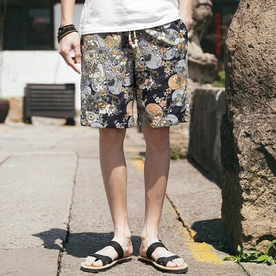 Men s Washed Cotton shorts summer casual short pants for Mal
