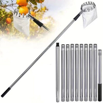 Stainless Steel Splicing Rod Fruit Picker 1.6/2.4/3.2/4M Tel