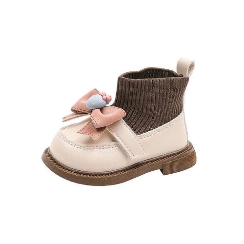 Winter Infant Girls Sock Boots Chunky Bow Elegant Cute Chil