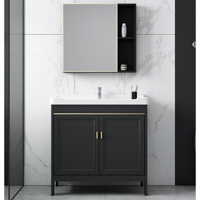 Washstand Integrated Cabinet Floor Space Aluminum Bathroom C