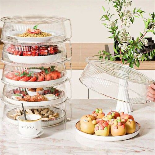 Multi-functional PET Dish Cover Stackable Multi-layer