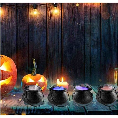 Halloween Witch Pot Mist Maker Fogger,Witch Cauldron Fog Mak
