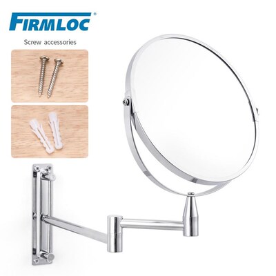 Firmloc 8 inch Extendable  1X5X  Magnifying Bathroom Mirror