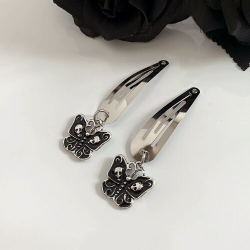 Vintage Goth Evil Eye Butterfly Love Heart Star Hair Clip Ha