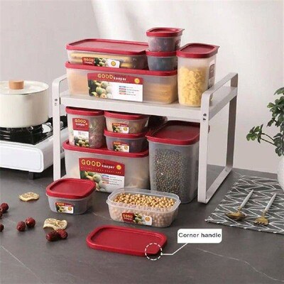 10 Pcs/Set Crisper Boxes Reusable Pizza Leftover Storage