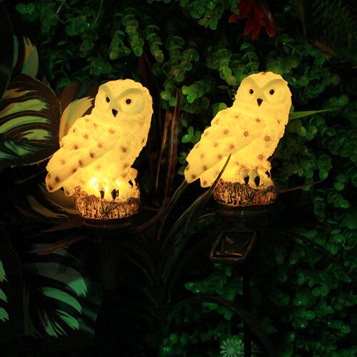 Solar Owl Floor Light Led Solar Owl Light Outdoor Garden Dec
