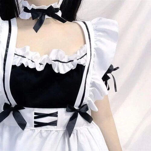 2024 6pcs Set Cute Maid Costume Cosplay Hand GameRed Wine Sw