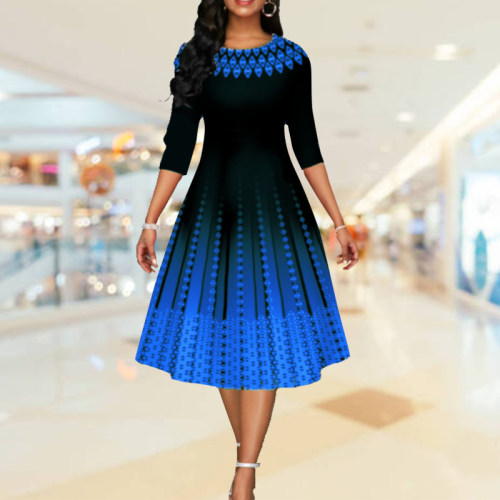 Summer Fashion Women Loose Boho Elegant Dress Large S-XL