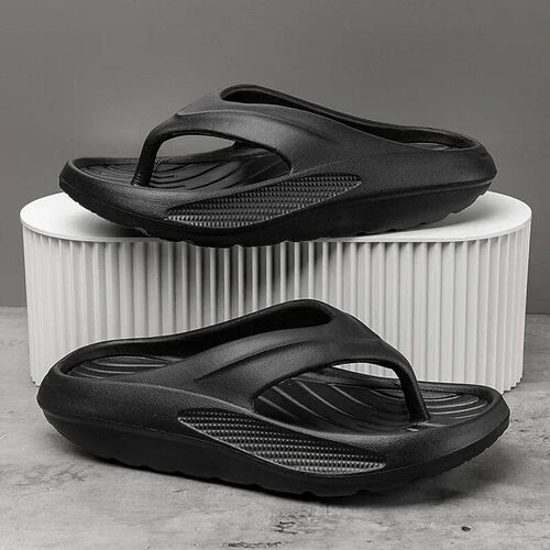 Fashionable Plus Size Mens Slippers EVA Outsole Thick