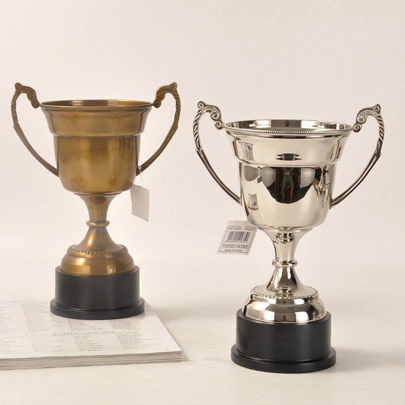 黄铜复古怀旧 客厅办公室摆件奖杯 金色银色奖杯书房酒柜软装,家居饰品,装饰摆件,淘宝优惠券,粉丝福利购,淘宝优惠卷