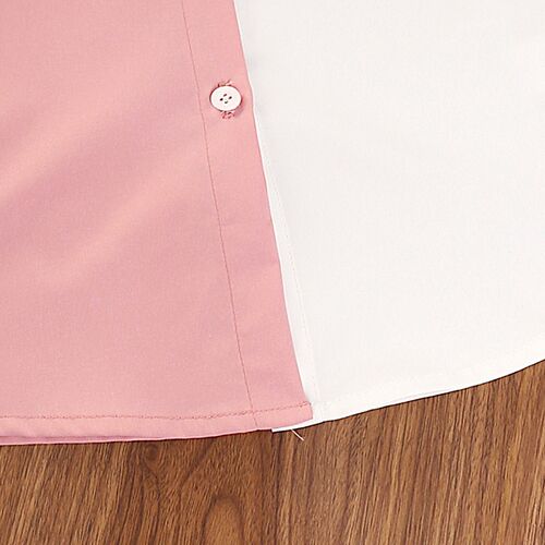 2023 Summer Girls Dress Polyester Shirt Patchwork Color Lap