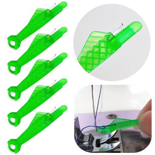 5pcs/10pcs Quickly Auto Needle Threader DIY Sewing Tools Gre