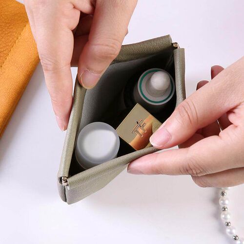 A high-end, portable travel cosmetic bag with an automatic o