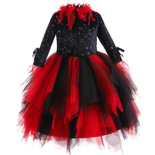 Halloween Costume For Girls Vampire Princess Tulle Dress