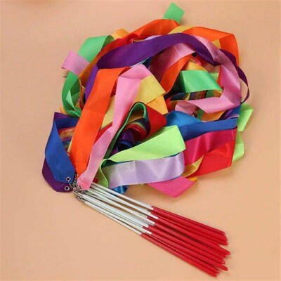 14 Pcs Gymnastics Ribbons Dance 25 Dancing Silk Fitness