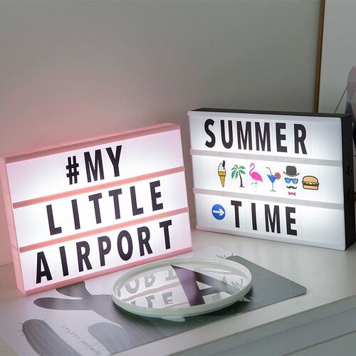 LED creative letter A4 light box Girl room decoration lights