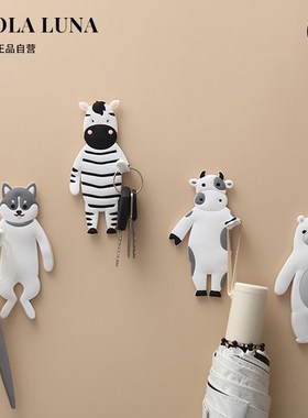 MOL.Weiss.挂钩可爱卡通动物挂钩免打孔可弯曲软胶粘钩丨维斯