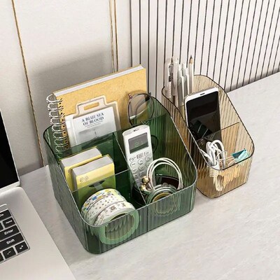 Plastic Makeup Bathroom Storage Box Cosmetic Organizer Deskt