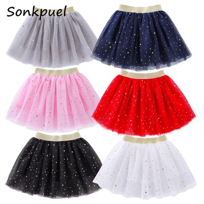 Summer Girls Tutu Skirts Kids Elastic Waist Pettiskirt Girl
