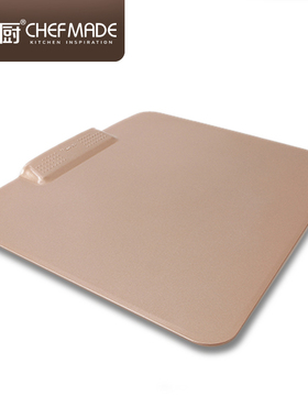 学厨披萨盘烤箱专用长方形金色不沾蛋糕面包饼干模具家用烤盘工具