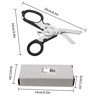 6 in 1 Shears Plier Bevel with Strap Cutter And Glass Breake