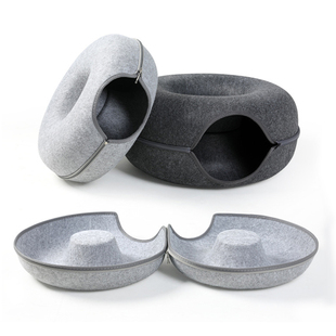 Pet Bed Cat Toy Interactive Game Tunnel Donut