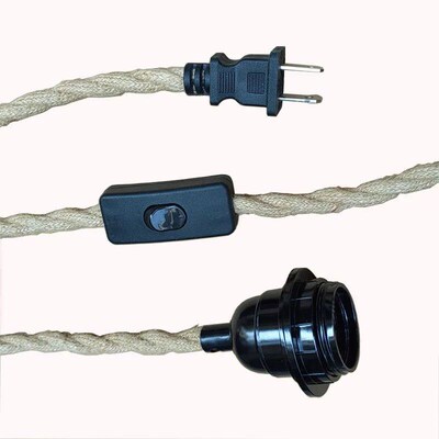 Power Cord Pendant Light 2M 2.5M 4M Hemp Rope Cables E26 E27