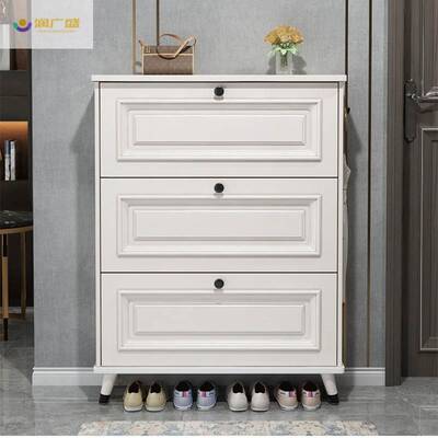 美式超薄鞋柜家用门口玄0柜入翻斗户一60403体225新款爆款关实木