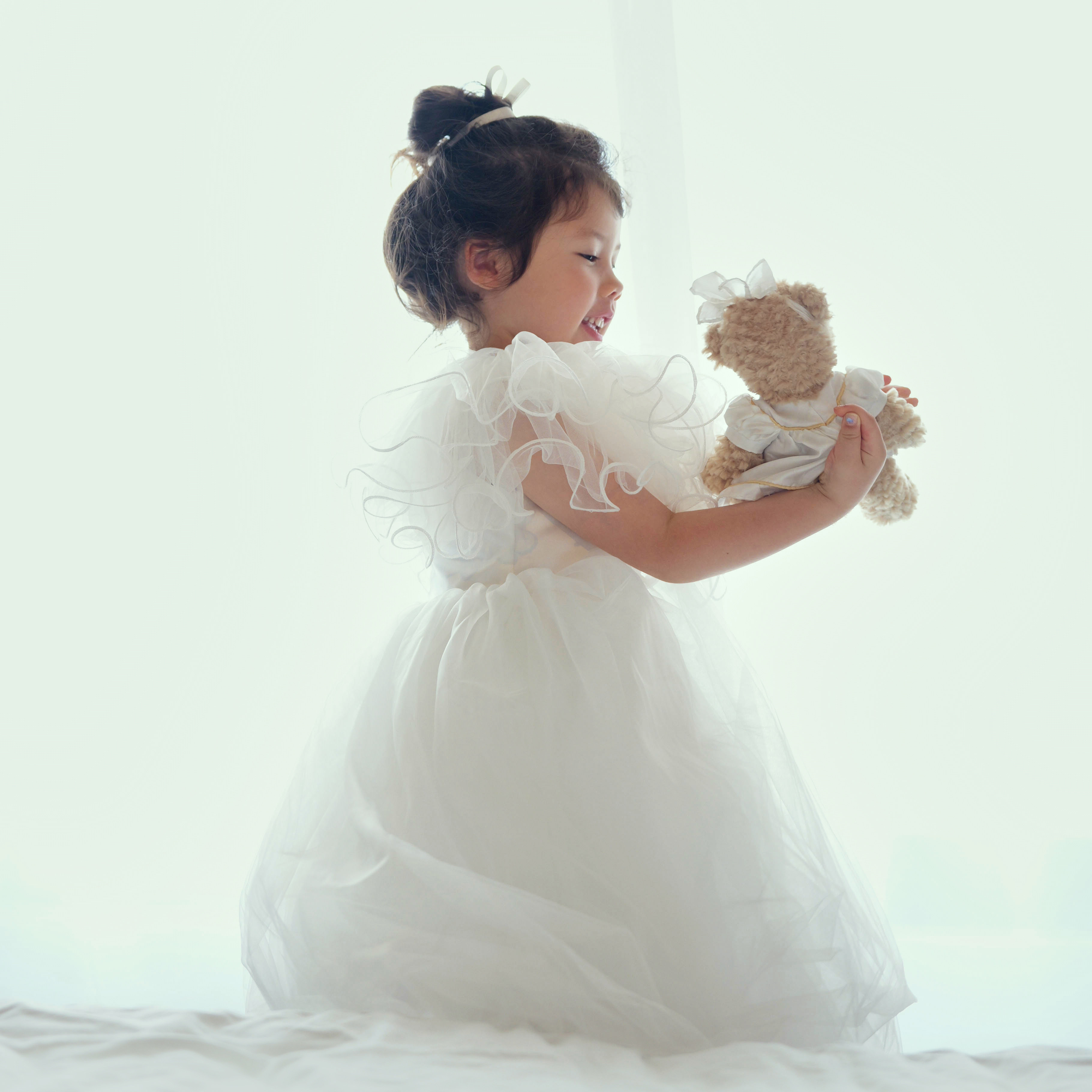 麒美英国品牌高端女童连衣裙礼服纱裙主持人晚会钢琴演唱会公主裙
