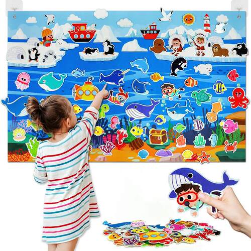 ?Ocean Felt Story Board Toys Farm Animals Early Learning St